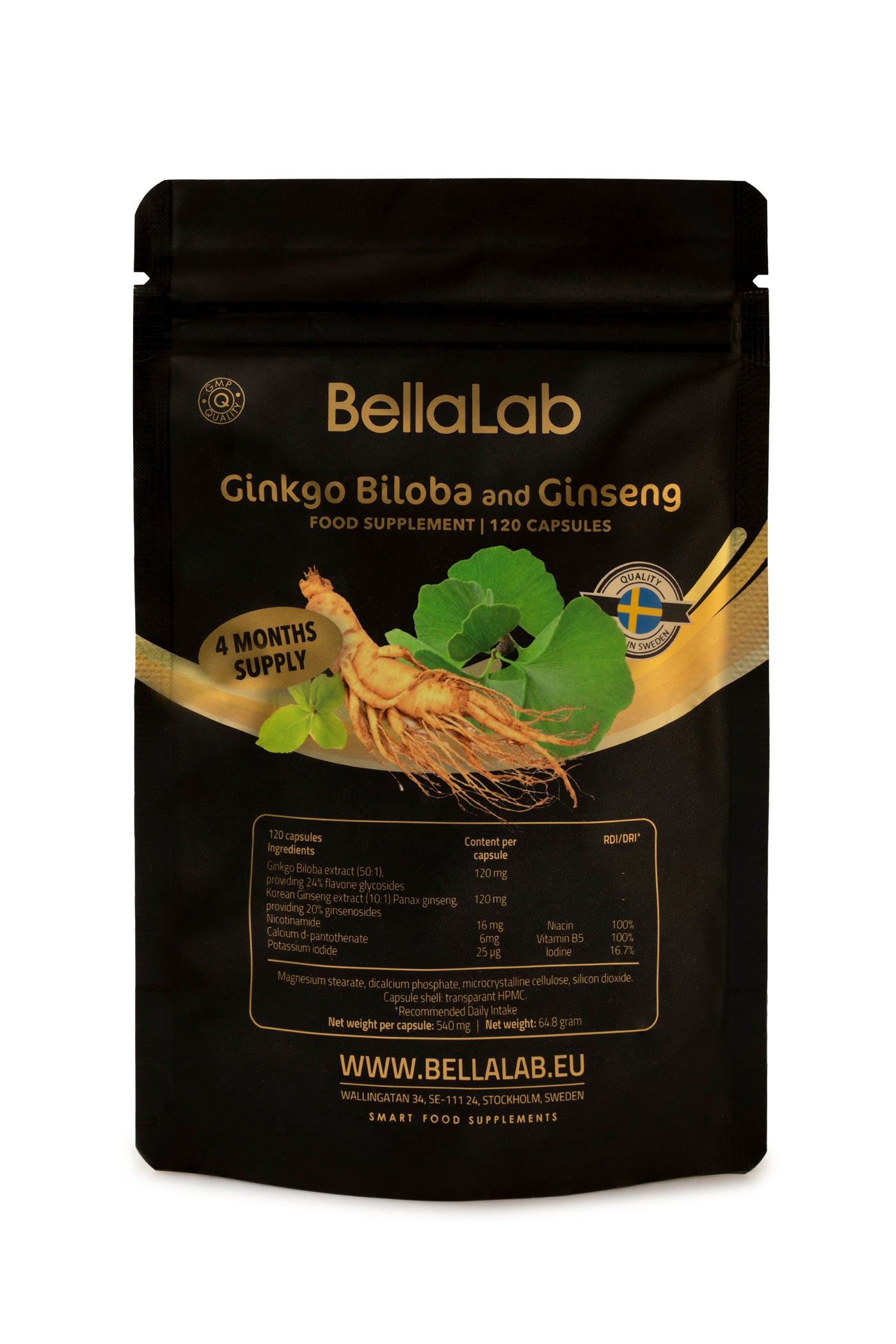 Ginkgo biloba a ženšen (stromy ginka dvojlaločného a čínsky ženšen)