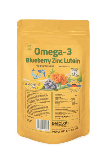 Omega 3, čučoriedky, zinok a luteín